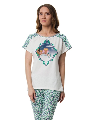 Нежная пижама Dreamwood с совами на футболке
