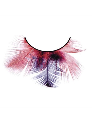 Красно-фиолетовые накладные ресницы-перья