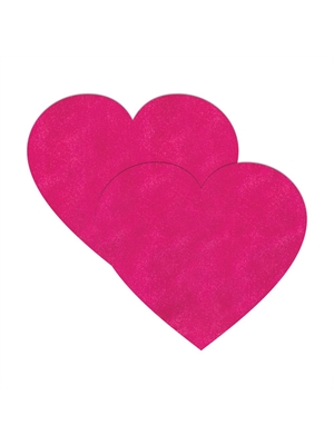 Розовые наклейки на грудь в форме сердец