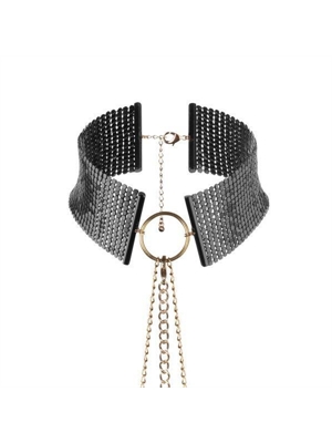 Чёрный ошейник с цепочками Desir Metallique Collar