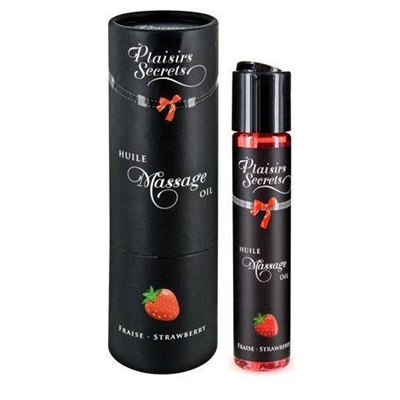 Массажное масло с ароматом клубники Huile de Massage Gourmande Fraise des Bois, 59 мл.
